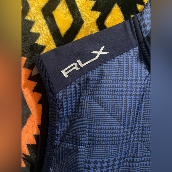 NWT Polo Ralph Lauren RLX Men’s Large Golf Hybrid Full-Zip Vest Navy Blue - Picture 5 of 8